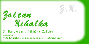 zoltan mihalka business card