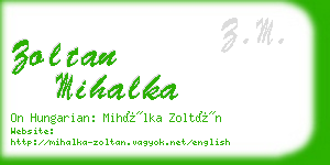 zoltan mihalka business card
